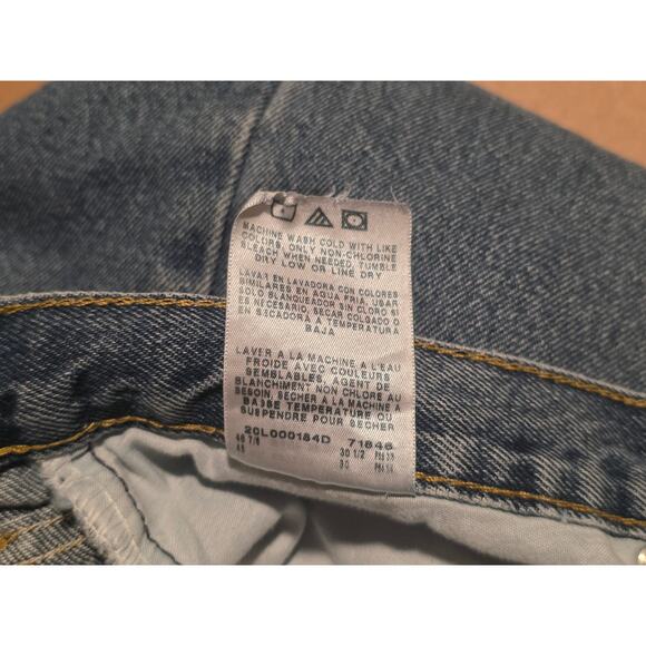 Wrangler Straight Jeans Mens Size 44 x 30 Blue Dark Wash Authentic Relaxed Fit - Picture 9 of 9